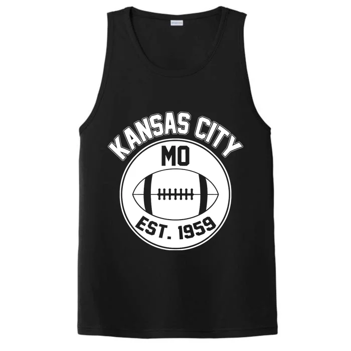 Kansas City Football MO Retro Chief Performance Tank