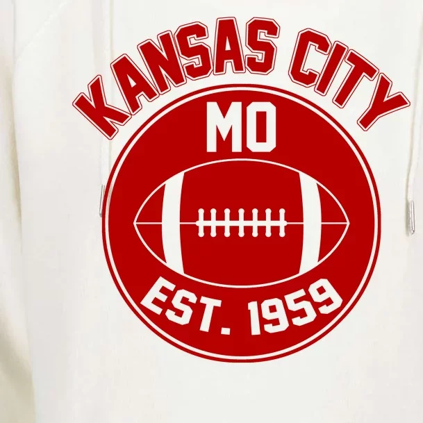 Kansas City Football MO Retro Chief Womens Funnel Neck Pullover Hood