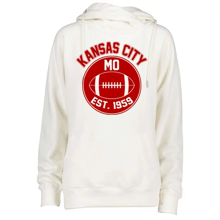 Kansas City Football MO Retro Chief Womens Funnel Neck Pullover Hood