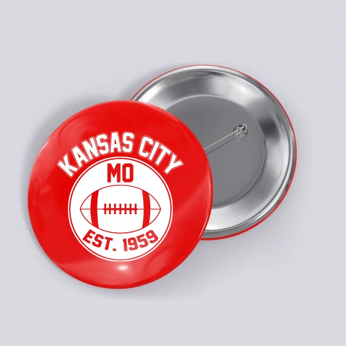 Kansas City Football MO Retro Chief Button