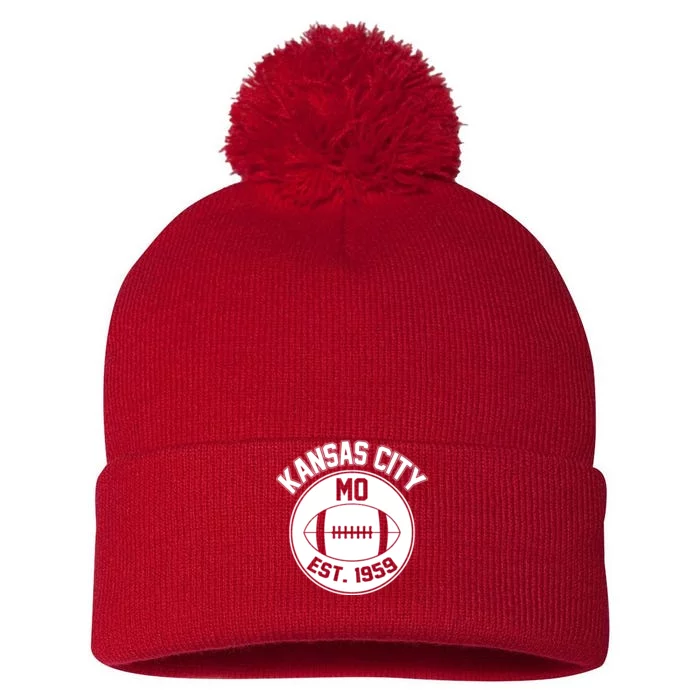 Kansas City Football MO Retro Chief Pom Pom 12in Knit Beanie