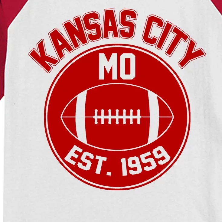 Kansas City Football MO Retro Chief Kids Colorblock Raglan Jersey