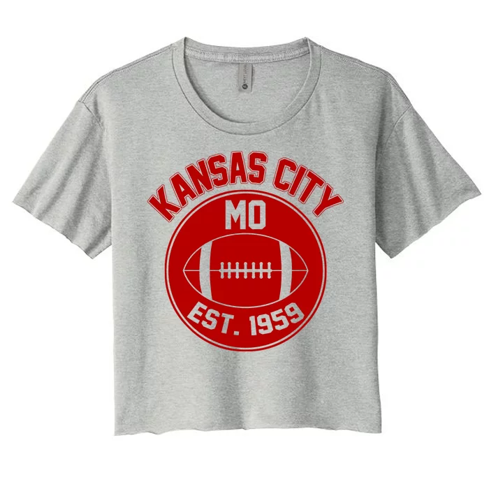 Kansas City Football MO Retro Chief Women's Crop Top Tee