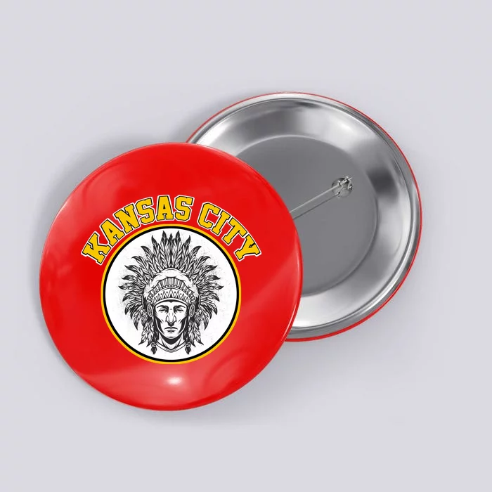 Kansas City Football Vintage Retro KC Logo Button