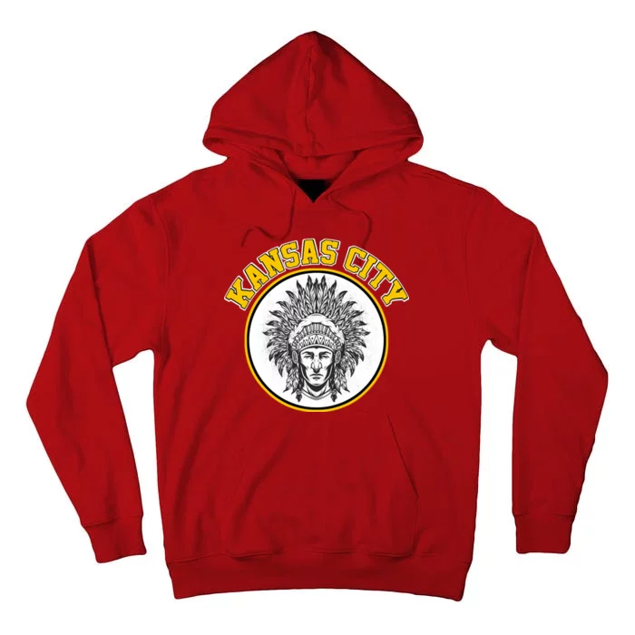 Kansas City Football Vintage Retro KC Logo Tall Hoodie