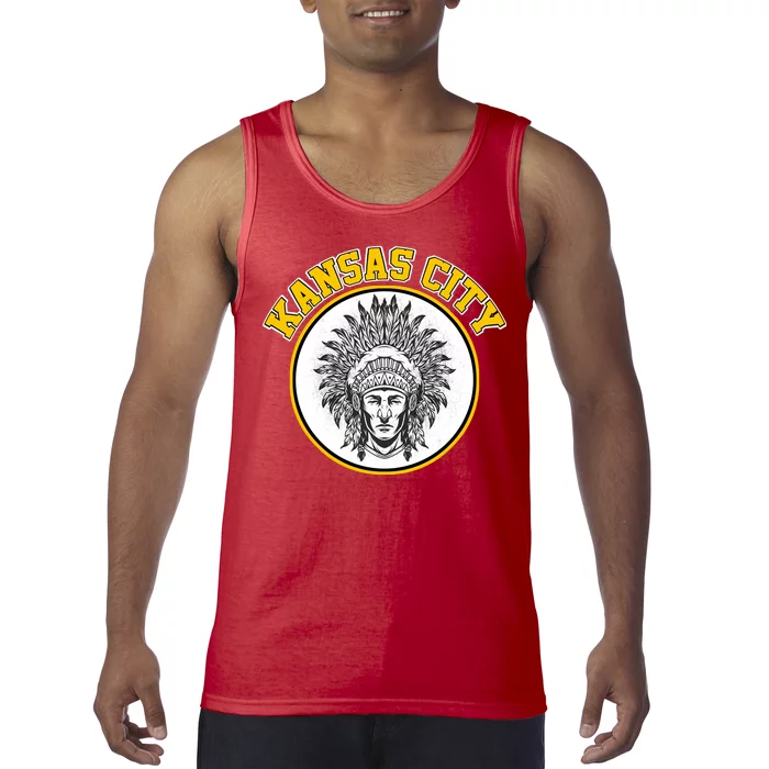 Kansas City Football Vintage Retro KC Logo Tank Top