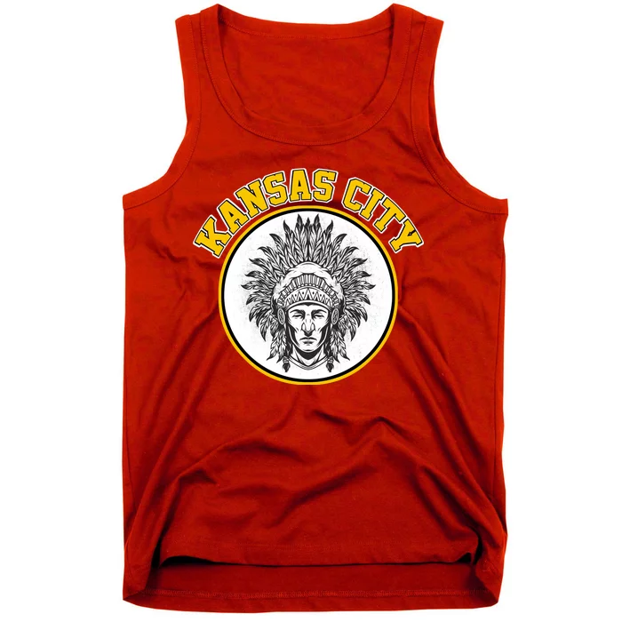 Kansas City Football Vintage Retro KC Logo Tank Top