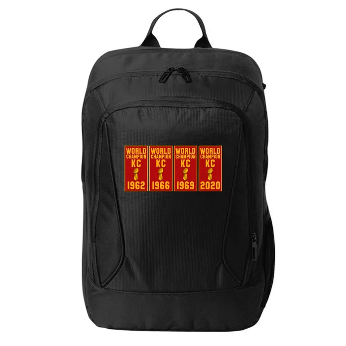 Kansas City Football World Champion Banners City Backpack