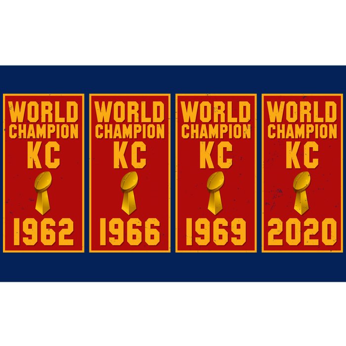 Kansas City Football World Champion Banners Bumper Sticker