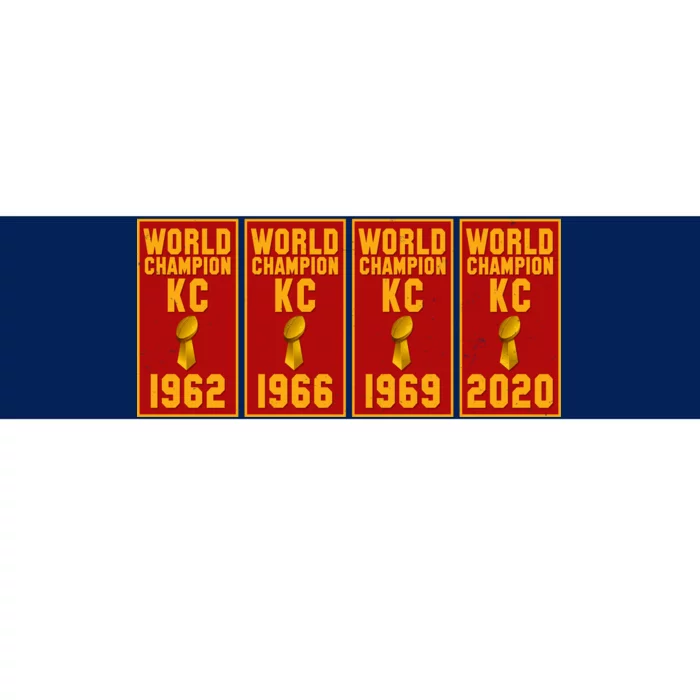 Kansas City Football World Champion Banners Bumper Sticker