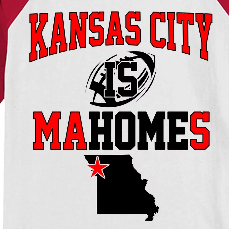 Kansas City is Mahomes Kids Colorblock Raglan Jersey