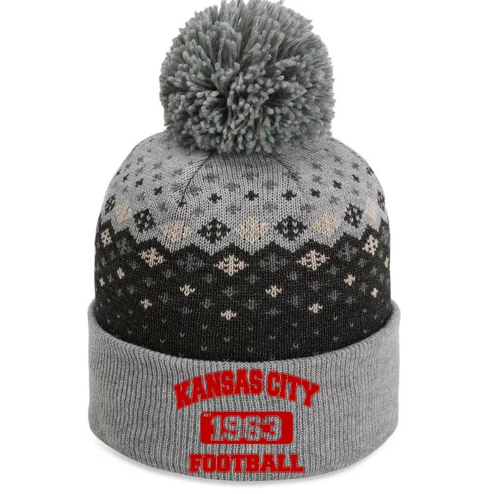 Kansas City KC Football Est 1960 The Baniff Cuffed Pom Beanie