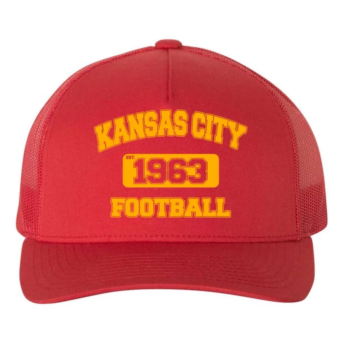 Kansas City KC Football Est 1960 Yupoong Adult 5-Panel Trucker Hat