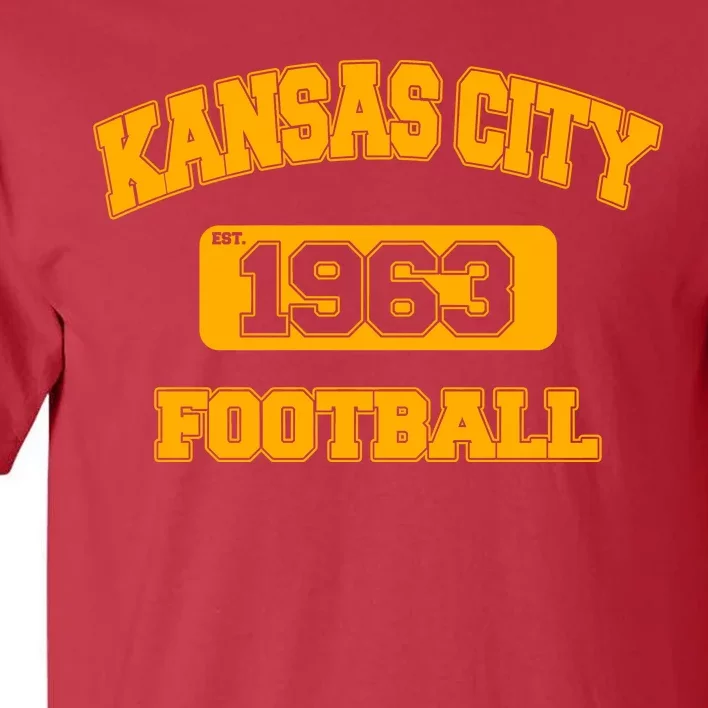 Kansas City KC Football Est 1960 Tall T-Shirt