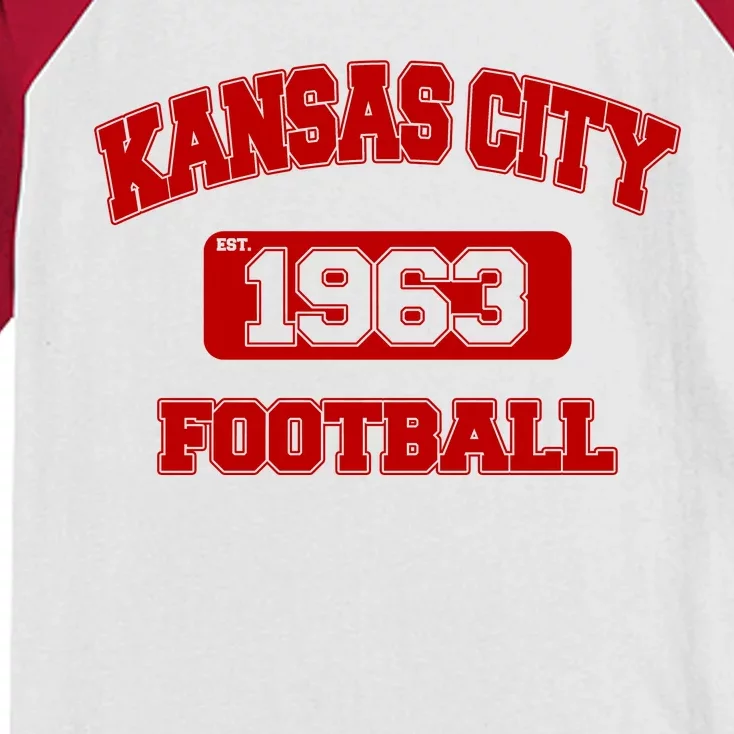 Kansas City KC Football Est 1960 Kids Colorblock Raglan Jersey