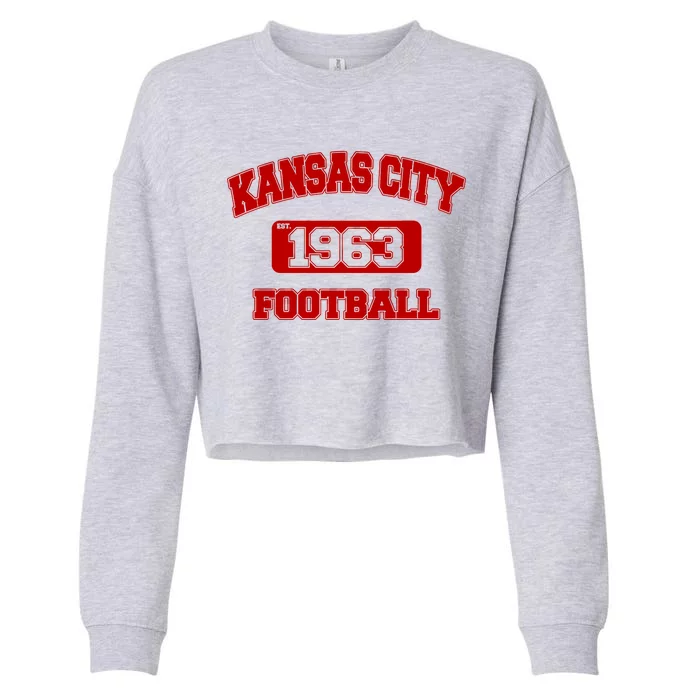 Kansas City KC Football Est 1960 Cropped Pullover Crew