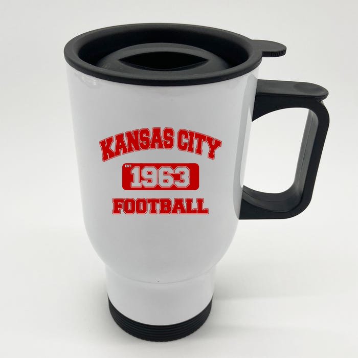 Kansas City KC Football Est 1960 Front & Back Stainless Steel Travel Mug