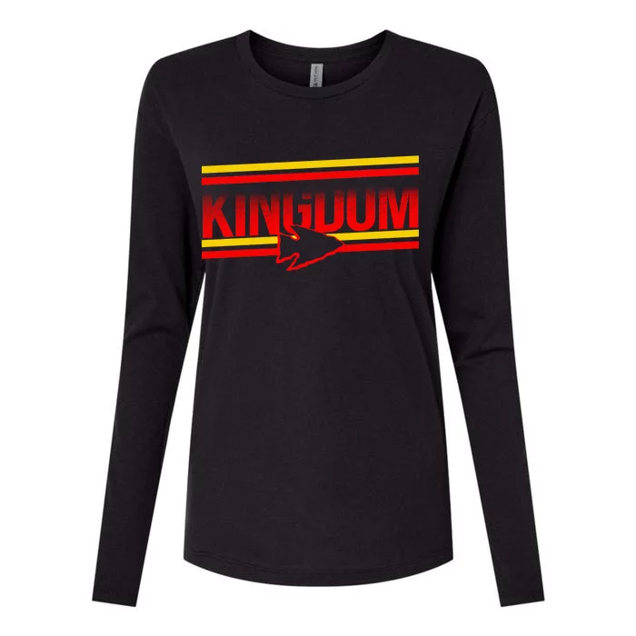 Kansas City KC Football Kingdom Arrowhead Womens Cotton Relaxed Long Sleeve T-Shirt