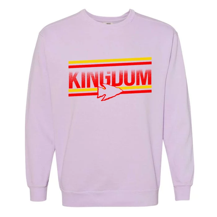 Kansas City KC Football Kingdom Arrowhead Garment-Dyed Sweatshirt