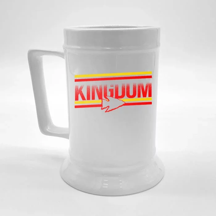 Kansas City KC Football Kingdom Arrowhead Front & Back Beer Stein