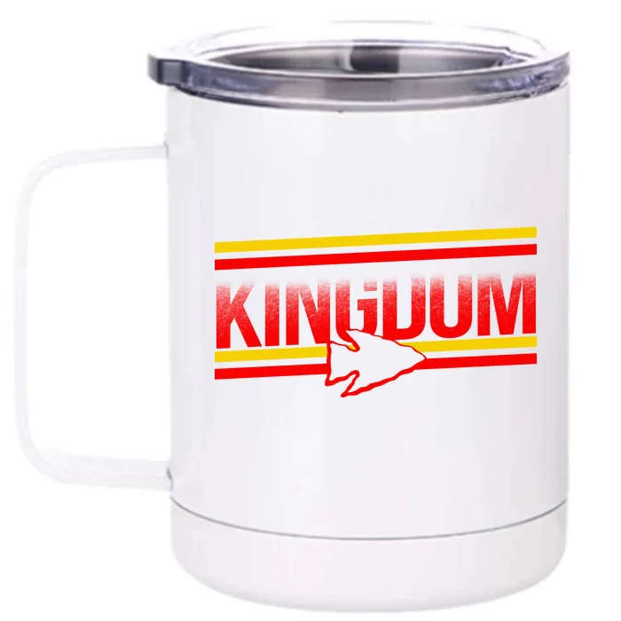 Kansas City KC Football Kingdom Arrowhead Front & Back 12oz Stainless Steel Tumbler Cup