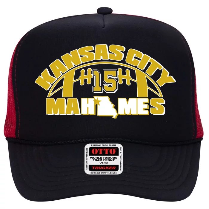 Kansas City Mahomes Football Fan High Crown Mesh Trucker Hat