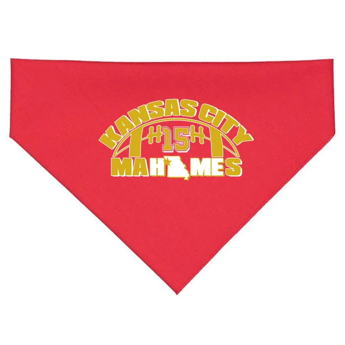 Kansas City Mahomes Football Fan USA-Made Doggie Bandana