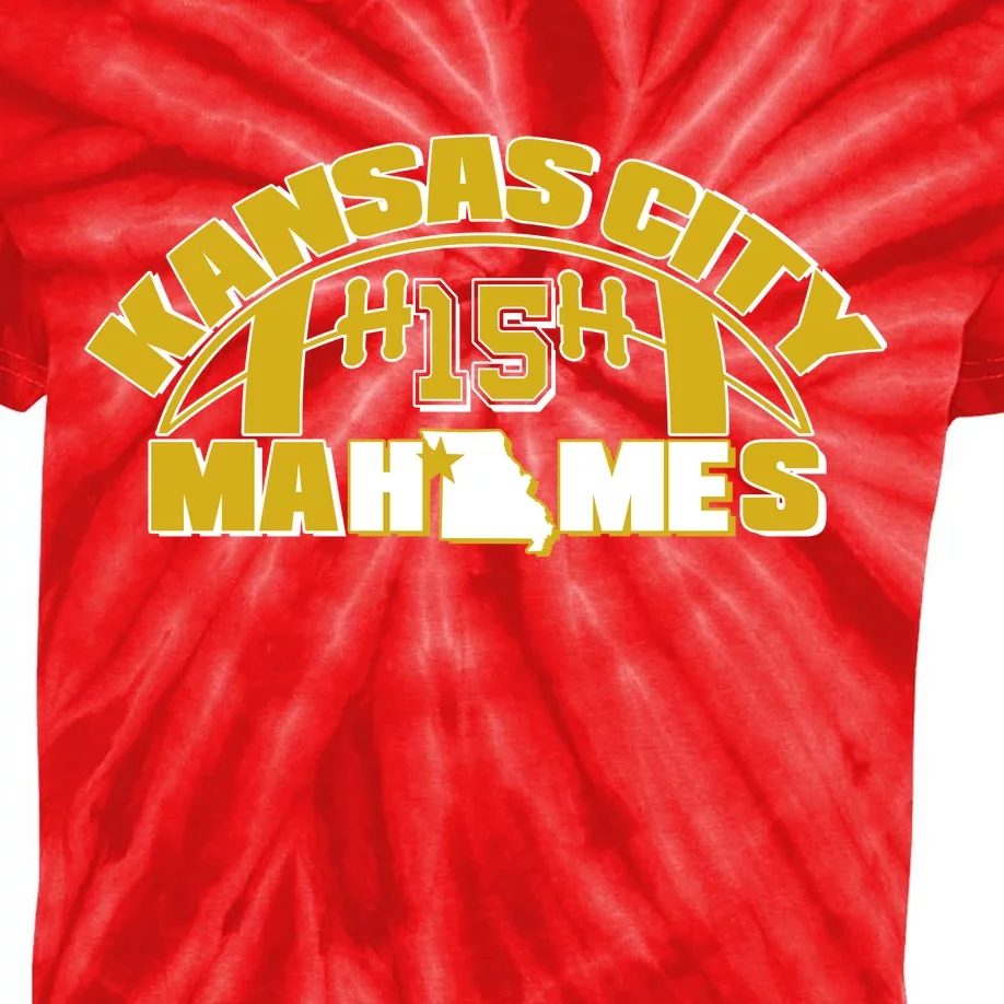 Kansas City Mahomes Football Fan Kids Tie-Dye T-Shirt