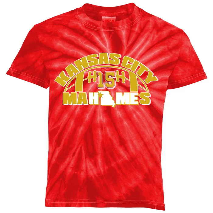 Kansas City Mahomes Football Fan Kids Tie-Dye T-Shirt