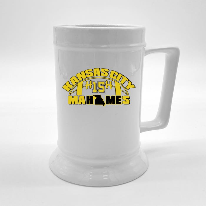 Kansas City Mahomes Football Fan Front & Back Beer Stein