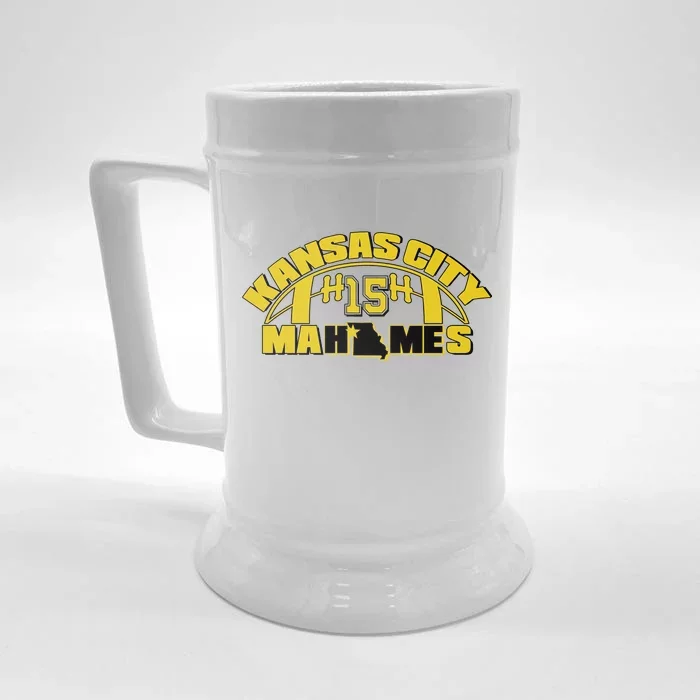 Kansas City Mahomes Football Fan Front & Back Beer Stein