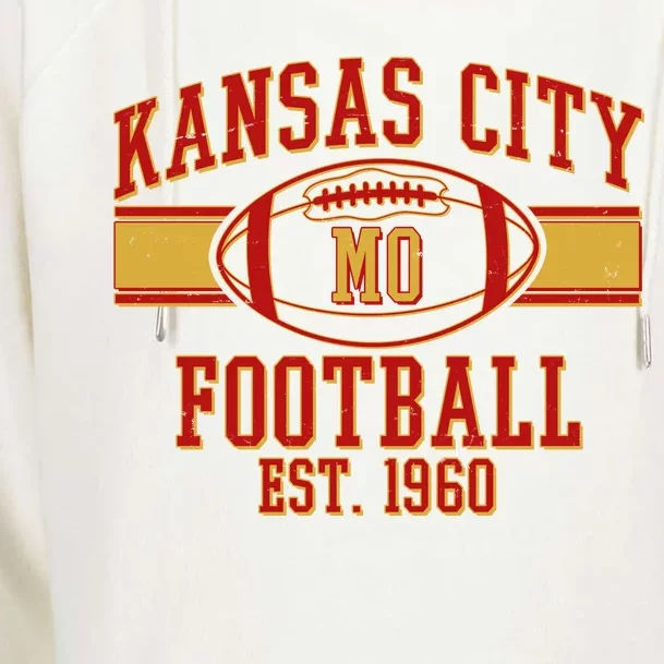 Kansas City MO Football Est 1960 Womens Funnel Neck Pullover Hood