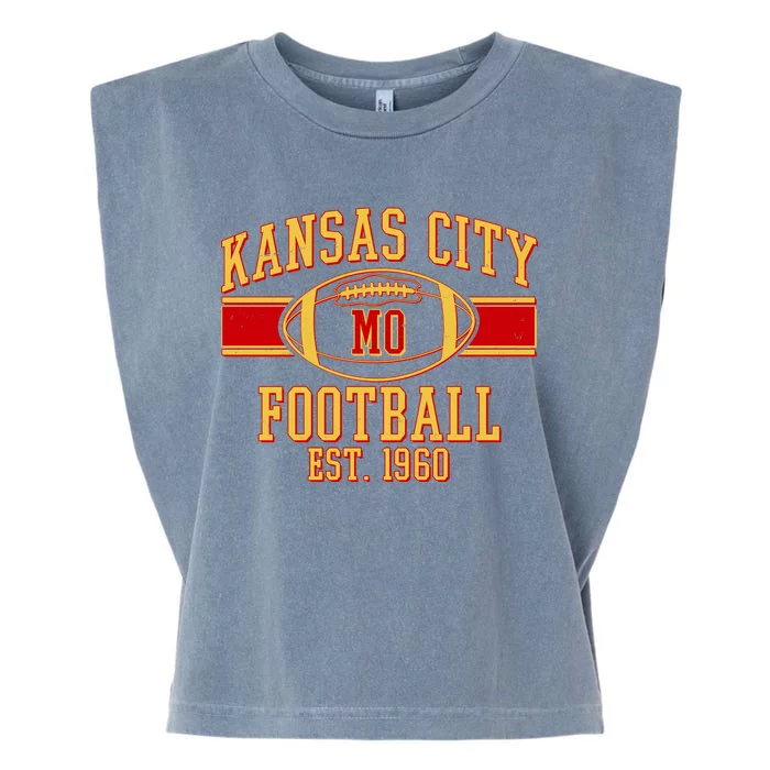 Kansas City MO Football Est 1960 Garment-Dyed Women's Muscle Tee