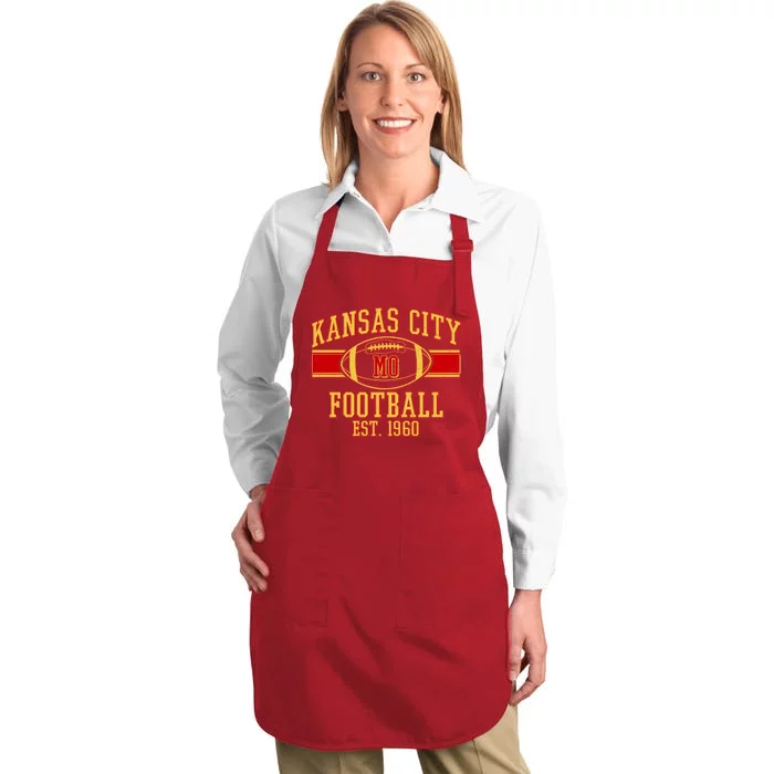 Kansas City MO Football Est 1960 Full-Length Apron With Pocket