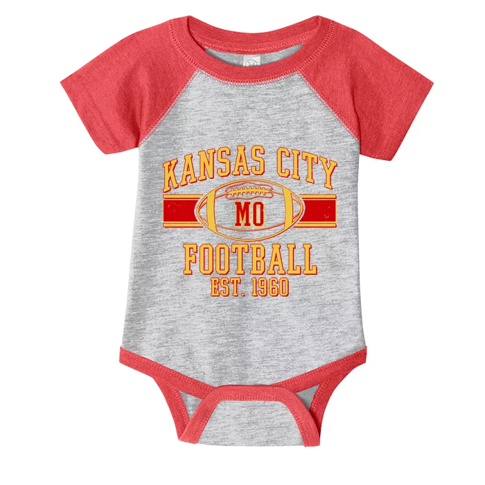 Kansas City MO Football Est 1960 Infant Baby Jersey Bodysuit