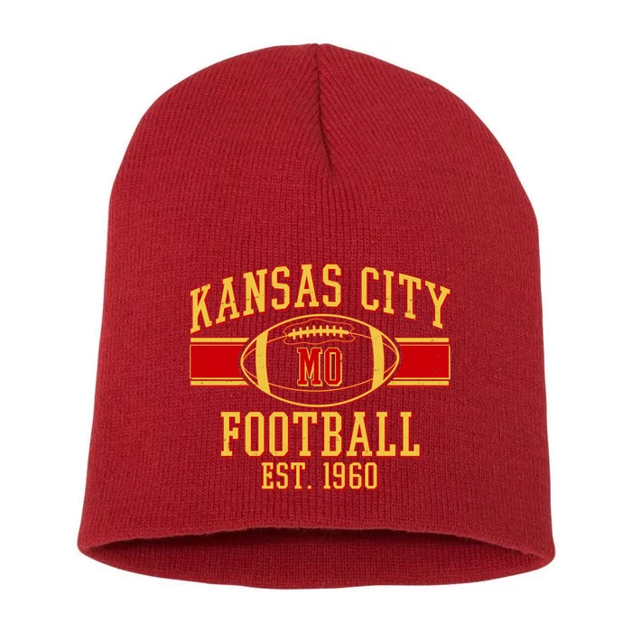 Kansas City MO Football Est 1960 Short Acrylic Beanie