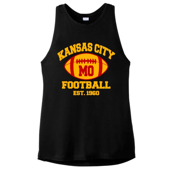 Kansas City MO KC Fooball Mahomes Fan Ladies Tri-Blend Wicking Tank