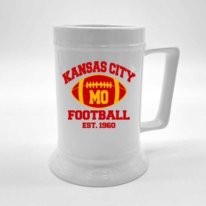 Kansas City MO KC Fooball Mahomes Fan Front & Back Beer Stein