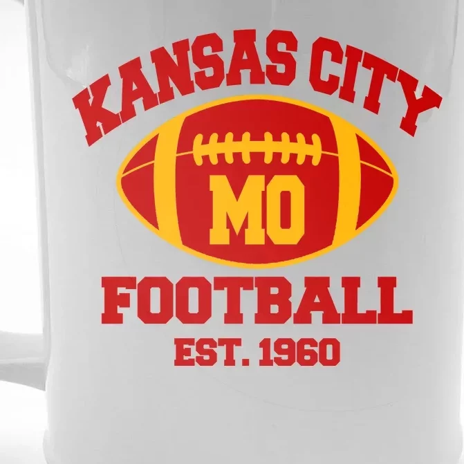 Kansas City MO KC Fooball Mahomes Fan Front & Back Beer Stein