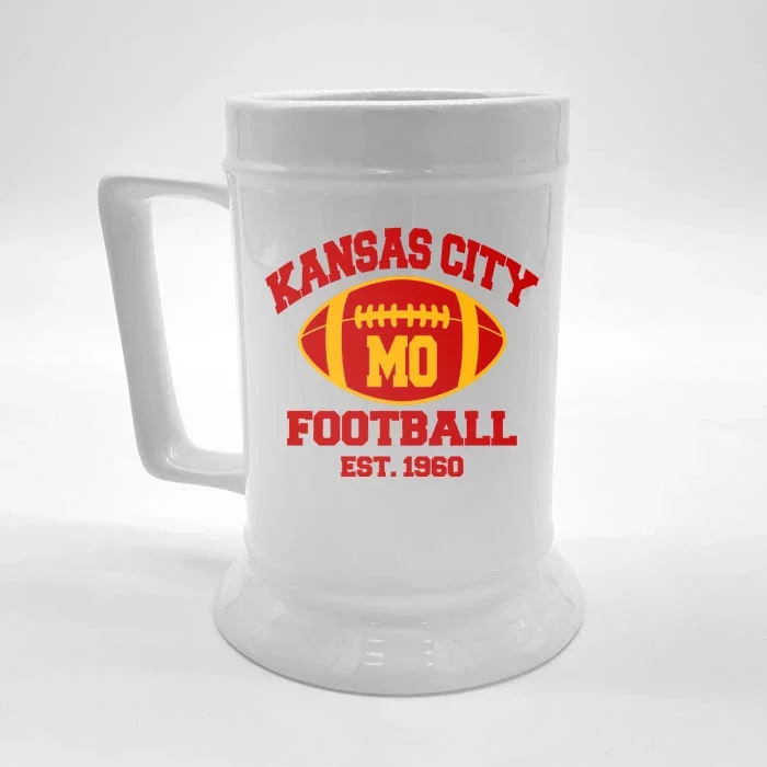 Kansas City MO KC Fooball Mahomes Fan Front & Back Beer Stein