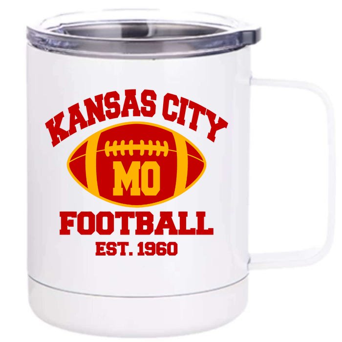 Kansas City MO KC Fooball Mahomes Fan Front & Back 12oz Stainless Steel Tumbler Cup