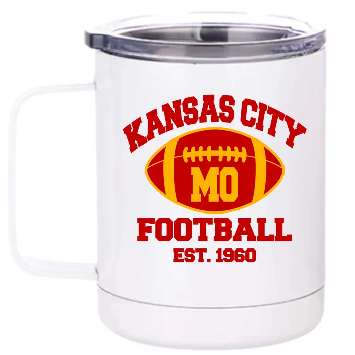 Kansas City MO KC Fooball Mahomes Fan Front & Back 12oz Stainless Steel Tumbler Cup