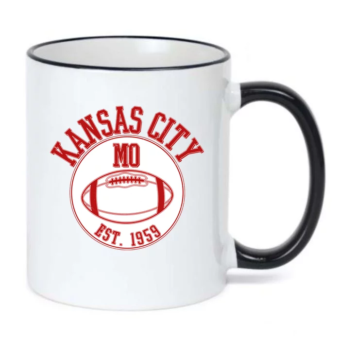 Kansas City MO KC Football EST 1959 Emblem Black Color Changing Mug