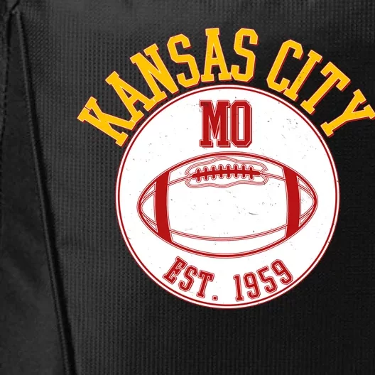 Kansas City MO KC Football EST 1959 Emblem City Backpack