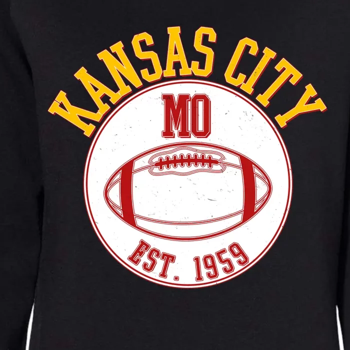 Kansas City MO KC Football EST 1959 Emblem Womens California Wash Sweatshirt