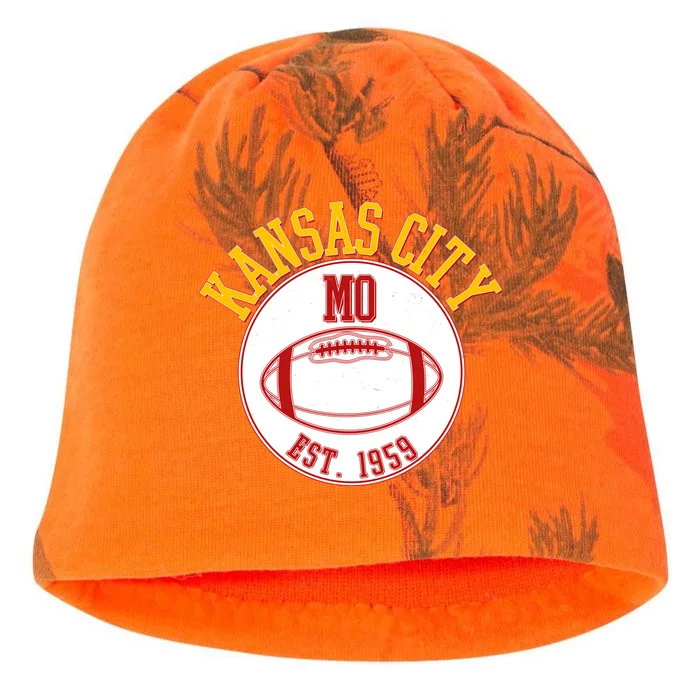 Kansas City MO KC Football EST 1959 Emblem Kati - Camo Knit Beanie