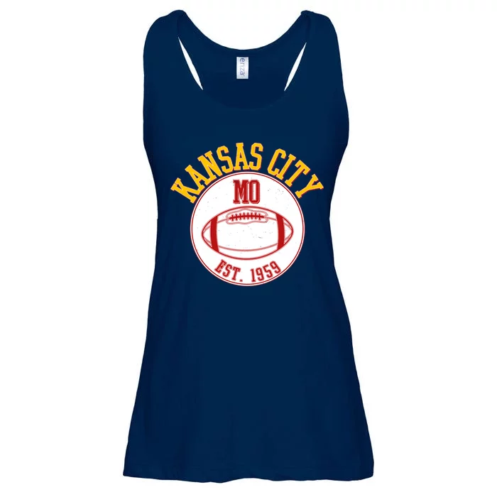 Kansas City MO KC Football EST 1959 Emblem Ladies Essential Flowy Tank