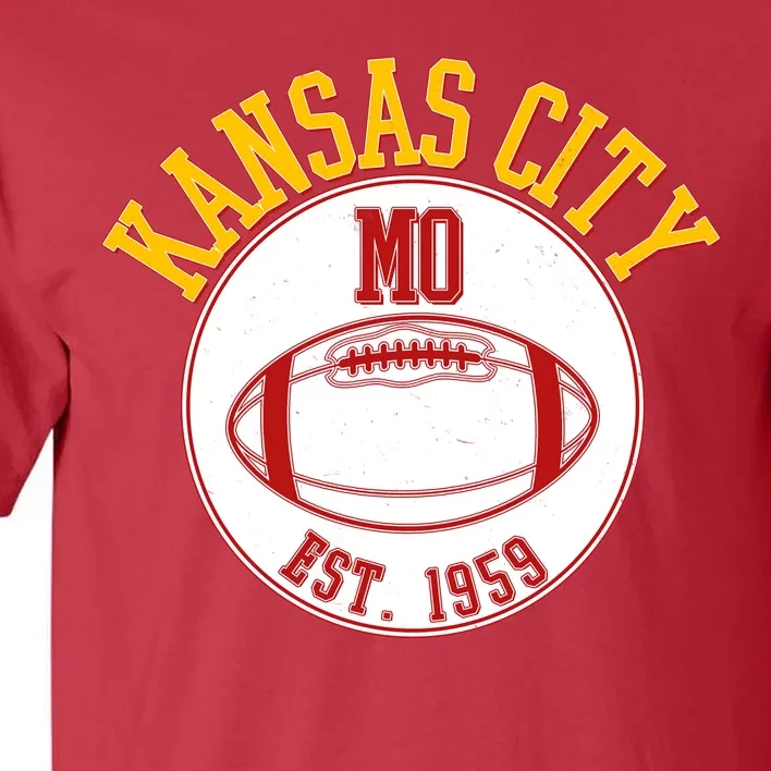 Kansas City MO KC Football EST 1959 Emblem Tall T-Shirt