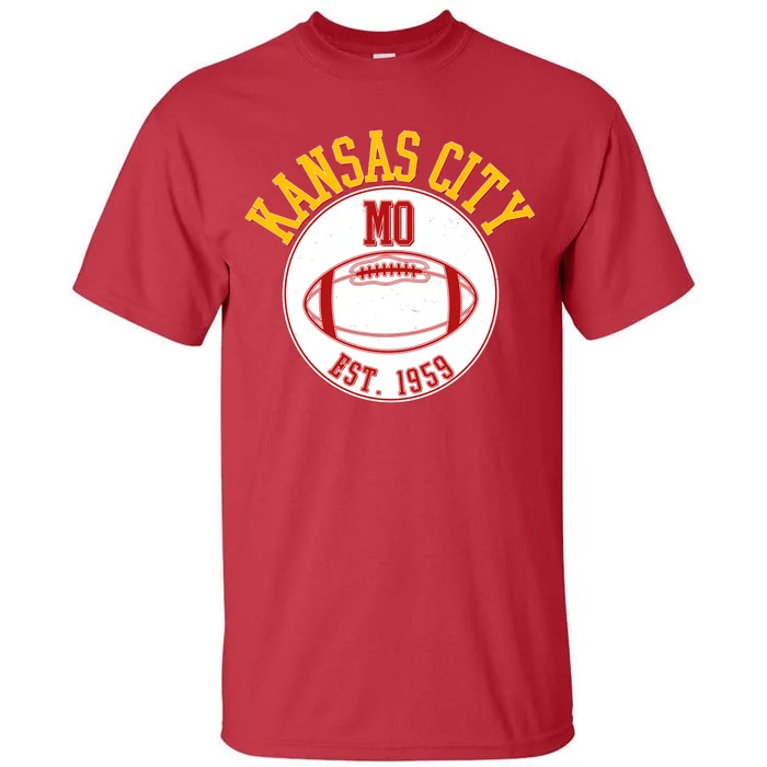 Kansas City MO KC Football EST 1959 Emblem Tall T-Shirt