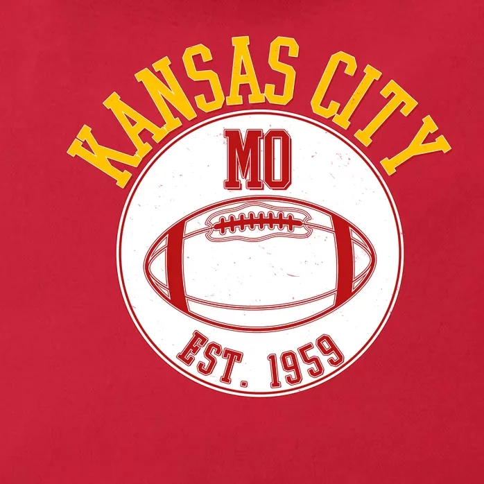 Kansas City MO KC Football EST 1959 Emblem Zip Tote Bag